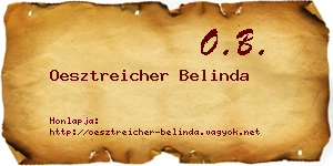Oesztreicher Belinda névjegykártya